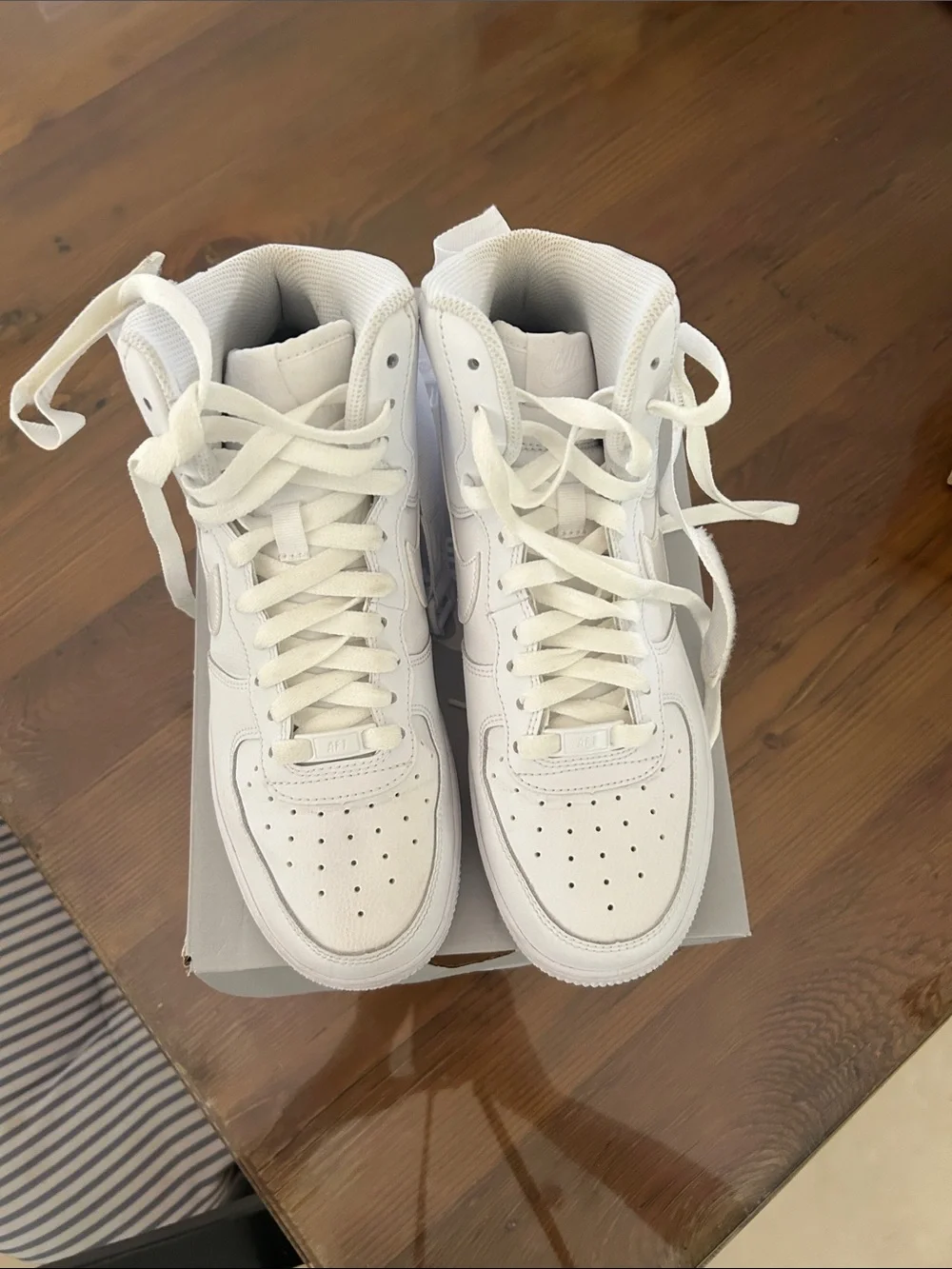 Nike White Air Force 1 High-Top Sneakers